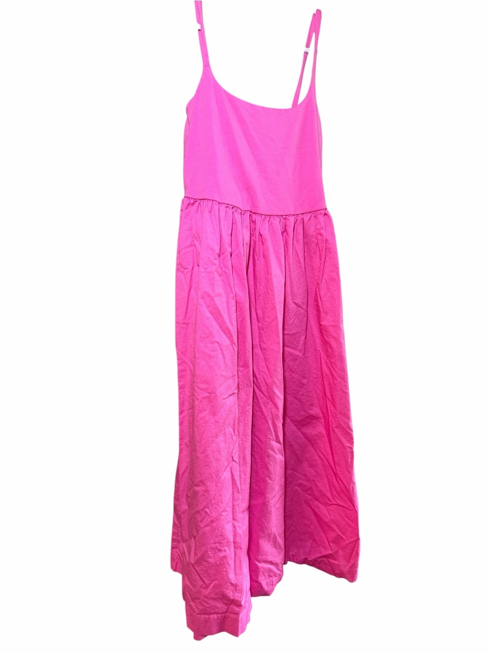 Bright Hot Pink Spaghetti Strap Maxi Dress